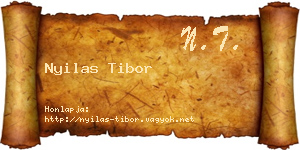 Nyilas Tibor névjegykártya